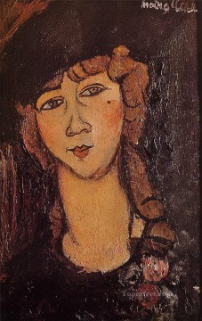 lolotte head of a woman in a hat Amedeo Modigliani Oil Paintings